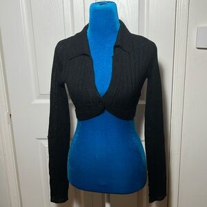 Elegant Black Women's Cardigan